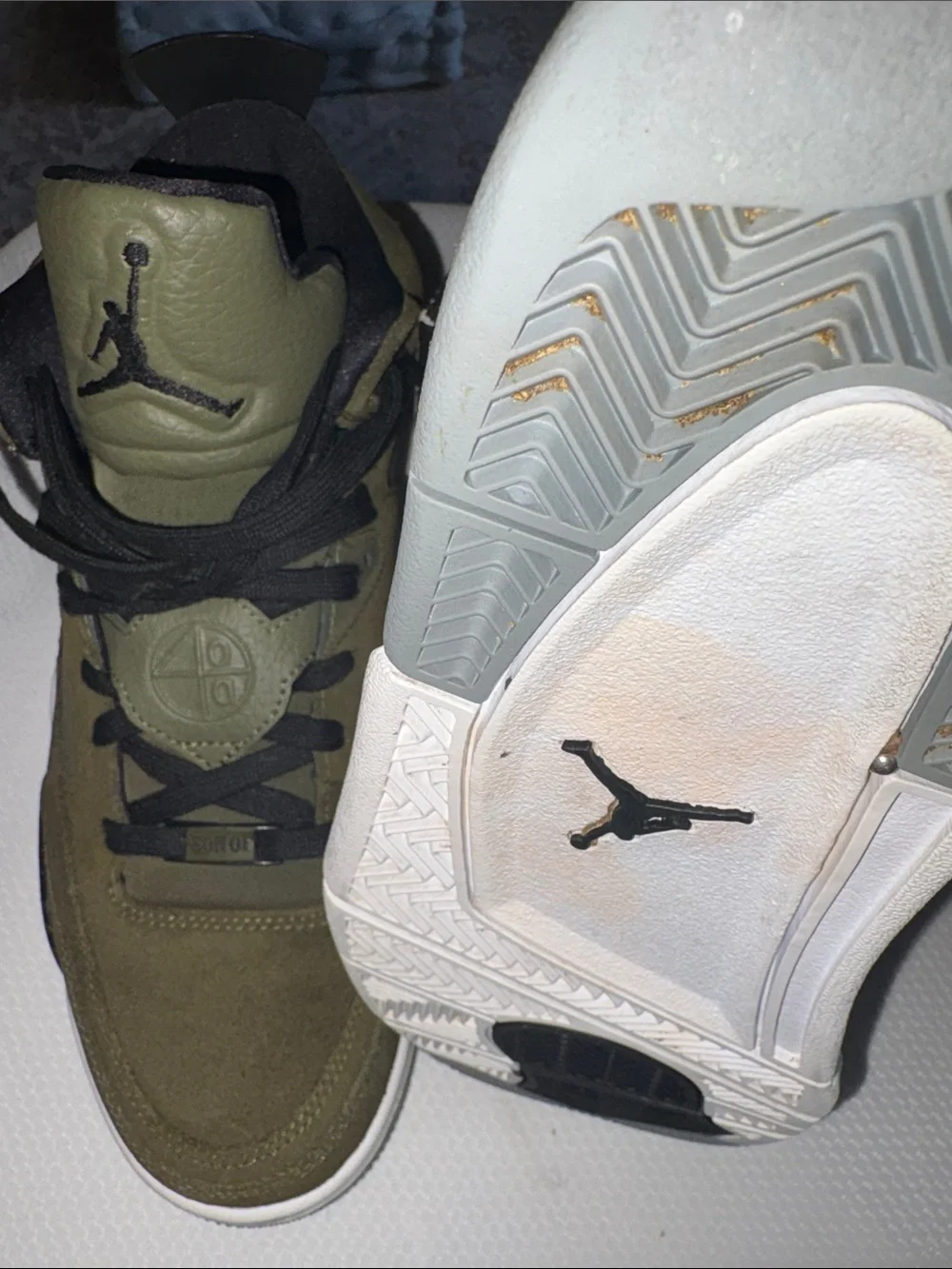 Jordan Son of Mars  Men’s Olive Green and Black High-Top Sneakers